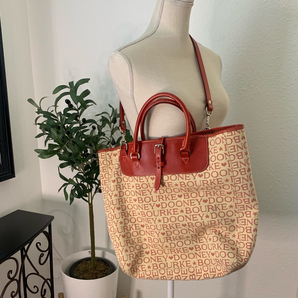 Vintage authentic Dooney & Bourke canvas tote